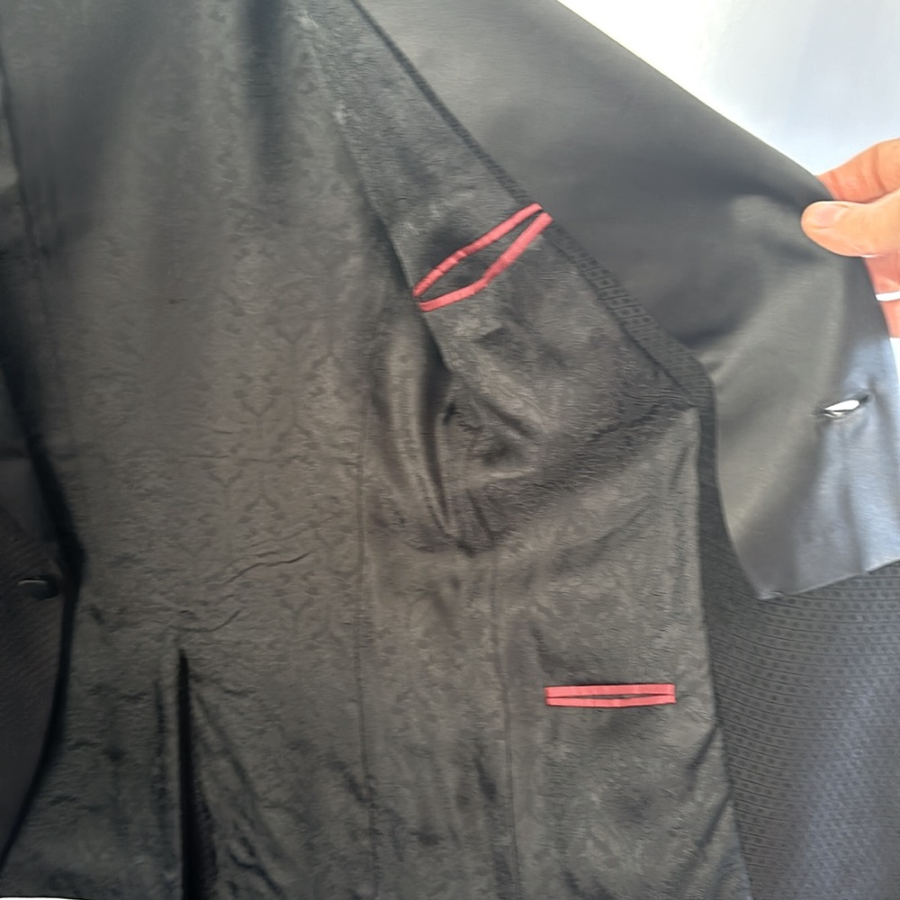 SARAR Black Velvet Textured Formal Dressy Jacket, 38 R - Picture 5 of 6